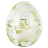 Dekoratief | Bonbonni?re ei 'Smudge Green', glas, 10x10x13cm | A253001 Dekoratief | Bonbonni?re ei 'Smudge Green', glas, 10x10x13cm | A253001