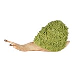 Dekoratief | Slak m/bloemenreli?f, naturel/groen, resina, 24x11x11cm | A250443 Dekoratief | Slak m/bloemenreli?f, naturel/groen, resina, 24x11x11cm | A250443