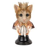 Clayre & Eef | Decoratie Beeld Kat Bruin Beige 20x19x37 cm | 6PR5107 Clayre & Eef | Decoratie Beeld Kat Bruin Beige 20x19x37 cm | 6PR5107