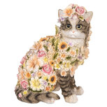 Clayre & Eef | Decoratie Beeld Kat Grijs Roze 25x19x31 cm | 6PR5111 Clayre & Eef | Decoratie Beeld Kat Grijs Roze 25x19x31 cm | 6PR5111