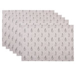 Clayre & Eef | Placemat (6) Beige Grijs 48x33 cm | BNS40 Clayre & Eef | Placemat (6) Beige Grijs 48x33 cm | BNS40