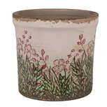 Clayre & Eef | Bloempot Binnen Beige Groen ø 13x12 cm | 6CE2017S Clayre & Eef | Bloempot Binnen Beige Groen ø 13x12 cm | 6CE2017S