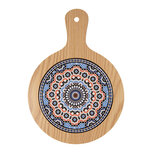 Clayre & Eef | Pannenonderzetter Bruin Blauw 19x27x1 cm | 6CE2056 Clayre & Eef | Pannenonderzetter Bruin Blauw 19x27x1 cm | 6CE2056