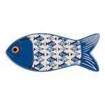 Clayre & Eef | Pannenonderzetter Blauw Wit 12x30x1 cm | 6CE2059 Clayre & Eef | Pannenonderzetter Blauw Wit 12x30x1 cm | 6CE2059