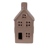 Clayre & Eef | Decoratie Huisje met LED Bruin 8x6x15 cm | 6CE2118 Clayre & Eef | Decoratie Huisje met LED Bruin 8x6x15 cm | 6CE2118