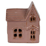 Clayre & Eef | Decoratie Huisje met LED Roze 10x6x11 cm | 6CE2119 Clayre & Eef | Decoratie Huisje met LED Roze 10x6x11 cm | 6CE2119