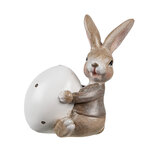 Clayre & Eef | Decoratie Beeld Konijn Bruin Wit 5x4x8 cm | 6PR5265 Clayre & Eef | Decoratie Beeld Konijn Bruin Wit 5x4x8 cm | 6PR5265