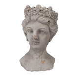 Clayre & Eef | Bloempot Binnen Grijs 14x15x24 cm | 6TE0555