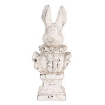 Clayre & Eef | Decoratie Beeld Konijn Beige 11x8x24 cm | 6TE0563 Clayre & Eef | Decoratie Beeld Konijn Beige 11x8x24 cm | 6TE0563