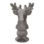 Clayre & Eef | Decoratie Hert Grijs 17x14x26 cm | 6TE0568 Clayre & Eef | Decoratie Hert Grijs 17x14x26 cm | 6TE0568