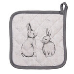 Clayre & Eef | Pannenlap Beige Grijs 20x20 cm | BNS45 Clayre & Eef | Pannenlap Beige Grijs 20x20 cm | BNS45