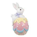 Clayre & Eef | Decoratie Konijn Wit Roze 32x28x55 cm | 5MG0053