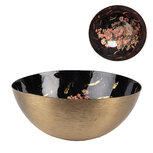 Clayre & Eef | Serveerschaal Goudkleurig Zwart 21x20x8 cm | 65897 Clayre & Eef | Serveerschaal Goudkleurig Zwart 21x20x8 cm | 65897