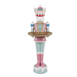 Clayre & Eef | Decoratie Konijn Wit Roze Groen 9x8x25 cm | 6PR5159 Clayre & Eef | Decoratie Konijn Wit Roze Groen 9x8x25 cm | 6PR5159
