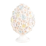 Clayre & Eef | Decoratie Beeld Ei Wit Roze ø 12x19 cm | 6PR5214 Clayre & Eef | Decoratie Beeld Ei Wit Roze ø 12x19 cm | 6PR5214