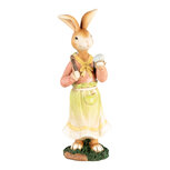 Clayre & Eef | Decoratie Konijn Bruin Groen 13x13x33 cm | 6PR5222 Clayre & Eef | Decoratie Konijn Bruin Groen 13x13x33 cm | 6PR5222