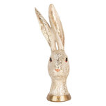 Clayre & Eef | Decoratie Beeld Konijn Beige 14x15x37 cm | 6PR5499 Clayre & Eef | Decoratie Beeld Konijn Beige 14x15x37 cm | 6PR5499
