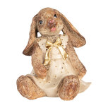 Clayre & Eef | Decoratie Beeld Konijn Bruin Beige 16x14x18 cm | 6PR5510 Clayre & Eef | Decoratie Beeld Konijn Bruin Beige 16x14x18 cm | 6PR5510