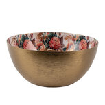 Clayre & Eef | Kandelaar Goudkleurig Wit ø 14x6 cm | 65882 Clayre & Eef | Kandelaar Goudkleurig Wit ø 14x6 cm | 65882