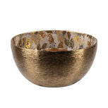 Clayre & Eef | Kandelaar Goudkleurig Wit ø 8x4 cm | 65884 Clayre & Eef | Kandelaar Goudkleurig Wit ø 8x4 cm | 65884