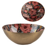 Clayre & Eef | Serveerschaal Goudkleurig Zwart 16x14x6 cm | 65898 Clayre & Eef | Serveerschaal Goudkleurig Zwart 16x14x6 cm | 65898