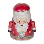 Clayre & Eef | Blikken Bewaardoos Rood Wit 12x10x15 cm | 6BL0137 Clayre & Eef | Blikken Bewaardoos Rood Wit 12x10x15 cm | 6BL0137