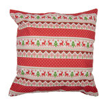 Clayre & Eef | Kussenhoes Rood Wit 44x44 cm | KT021.376