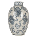 Clayre & Eef | Vaas Wit Blauw ø 22x36 cm | 6CE2075 Clayre & Eef | Vaas Wit Blauw ø 22x36 cm | 6CE2075