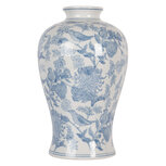 Clayre & Eef | Vaas Wit Blauw ø 17x32 cm | 6CE2101 Clayre & Eef | Vaas Wit Blauw ø 17x32 cm | 6CE2101