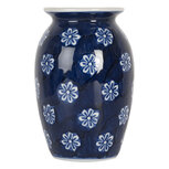 Clayre & Eef | Vaas Blauw Wit ø 10x15 cm | 6CE2085 Clayre & Eef | Vaas Blauw Wit ø 10x15 cm | 6CE2085