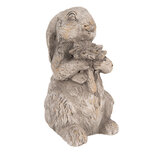 Clayre & Eef | Decoratie Beeld Konijn Grijs 10x9x15 cm | 6TE0560 Clayre & Eef | Decoratie Beeld Konijn Grijs 10x9x15 cm | 6TE0560