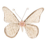 Clayre & Eef | Kerstdecoratie Vlinder Beige 30x3x24 cm | 65927 Clayre & Eef | Kerstdecoratie Vlinder Beige 30x3x24 cm | 65927