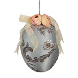 Clayre & Eef | Decoratie Hanger Ei Blauw ø 15x21 cm | 65938 Clayre & Eef | Decoratie Hanger Ei Blauw ø 15x21 cm | 65938