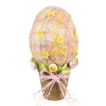 Clayre & Eef | Decoratie Beeld Ei Roze Geel ø 17x33 cm | 65948 Clayre & Eef | Decoratie Beeld Ei Roze Geel ø 17x33 cm | 65948