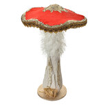 Clayre & Eef | Decoratie Paddenstoel Rood Goudkleurig ø 26x43 cm | 66165 Clayre & Eef | Decoratie Paddenstoel Rood Goudkleurig ø 26x43 cm | 66165