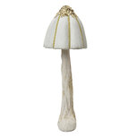 Clayre & Eef | Decoratie Paddenstoel Wit Goudkleurig ø 15x40 cm | 66170W Clayre & Eef | Decoratie Paddenstoel Wit Goudkleurig ø 15x40 cm | 66170W