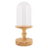 Clayre & Eef | Stolp Transparant Bruin ø 14x34 cm | 6GL5059 Clayre & Eef | Stolp Transparant Bruin ø 14x34 cm | 6GL5059