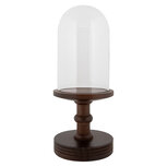 Clayre & Eef | Stolp Transparant Bruin ø 14x34 cm | 6GL5059CH Clayre & Eef | Stolp Transparant Bruin ø 14x34 cm | 6GL5059CH
