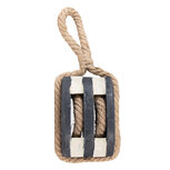 Clayre & Eef | Decoratie Katrol Zwart Bruin 17x12x12 cm | 6H2388 Clayre & Eef | Decoratie Katrol Zwart Bruin 17x12x12 cm | 6H2388