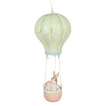 Clayre & Eef | Decoratie hanger Konijnen Beige Groen ø 14x34 cm | 6PR5474 Clayre & Eef | Decoratie hanger Konijnen Beige Groen ø 14x34 cm | 6PR5474