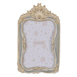Clayre & Eef | Fotolijst Grijs Goudkleurig 13x2x21 cm / 10x15 cm | 2F1220 Clayre & Eef | Fotolijst Grijs Goudkleurig 13x2x21 cm / 10x15 cm | 2F1220