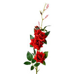 Clayre & Eef | Decoratie tak met bloemen Rood Groen 12x8x83 cm | 5PL0154 Clayre & Eef | Decoratie tak met bloemen Rood Groen 12x8x83 cm | 5PL0154