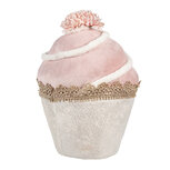 Clayre & Eef | Decoratie cupcake Roze Beige ø 11x16 cm | 65924 Clayre & Eef | Decoratie cupcake Roze Beige ø 11x16 cm | 65924