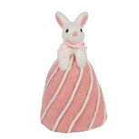 Clayre & Eef | Decoratie Beeld Konijn Wit Roze ø 8x14 cm | 65940 Clayre & Eef | Decoratie Beeld Konijn Wit Roze ø 8x14 cm | 65940