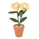 Clayre & Eef | Decoratie bloemen Geel Groen 8x8x26 cm | 65943 Clayre & Eef | Decoratie bloemen Geel Groen 8x8x26 cm | 65943