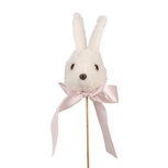 Clayre & Eef | Plantensteker konijn Wit Roze 7x7x33 cm | 65945 Clayre & Eef | Plantensteker konijn Wit Roze 7x7x33 cm | 65945