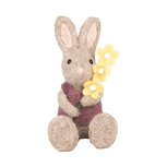 Clayre & Eef | Decoratie Konijn Beige Geel 10x10x19 cm | 65957 Clayre & Eef | Decoratie Konijn Beige Geel 10x10x19 cm | 65957