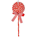 Clayre & Eef | Kerstdecoratie Hanger Lolly Rood Wit 9x2x25 cm | 66114R Clayre & Eef | Kerstdecoratie Hanger Lolly Rood Wit 9x2x25 cm | 66114R