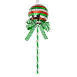 Clayre & Eef | Kerstdecoratie Hanger Lolly Groen Rood ø 9x25 cm | 66115GR Clayre & Eef | Kerstdecoratie Hanger Lolly Groen Rood ø 9x25 cm | 66115GR