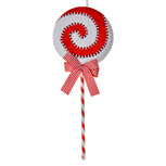 Clayre & Eef | Kerstdecoratie Hanger Lolly Rood Wit 18x4x45 cm | 66116 Clayre & Eef | Kerstdecoratie Hanger Lolly Rood Wit 18x4x45 cm | 66116